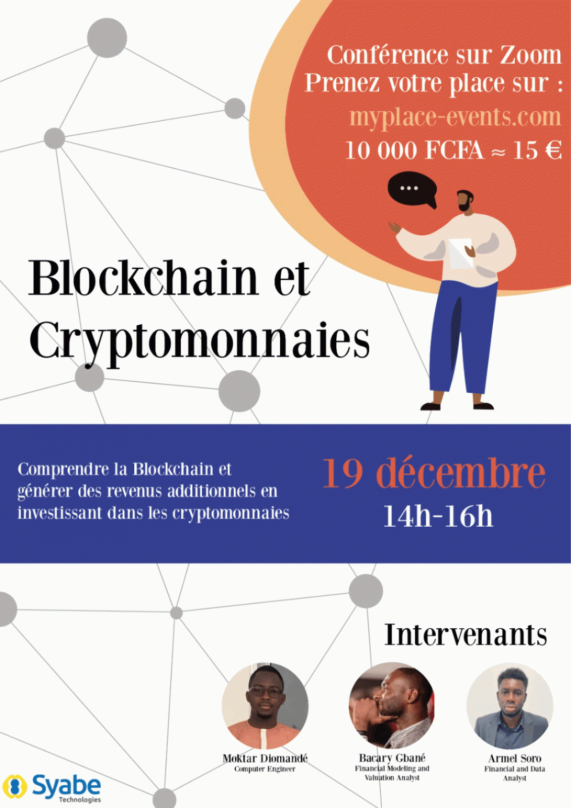 Blockchain et crypto monnaies | MY PLACE EVENTS