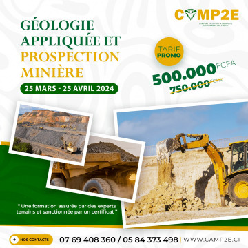 Certificat en Géologie Appliquée et Prospection Minière