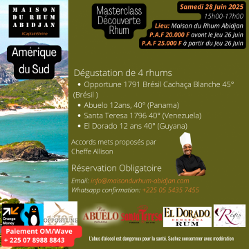 Masterclass Rhums | Amérique du Sud