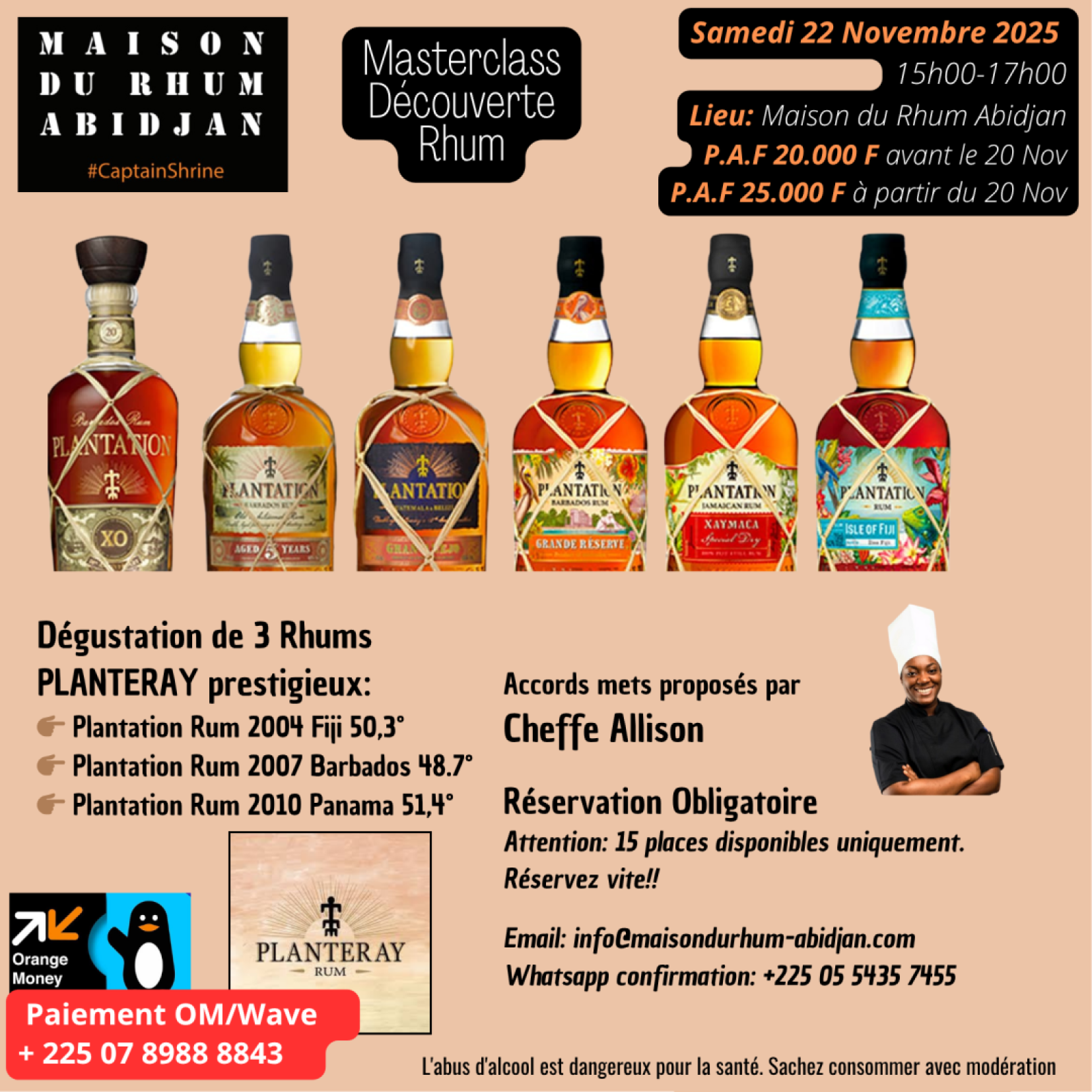 Masterclass Rhums Planteray (ex-Plantation)