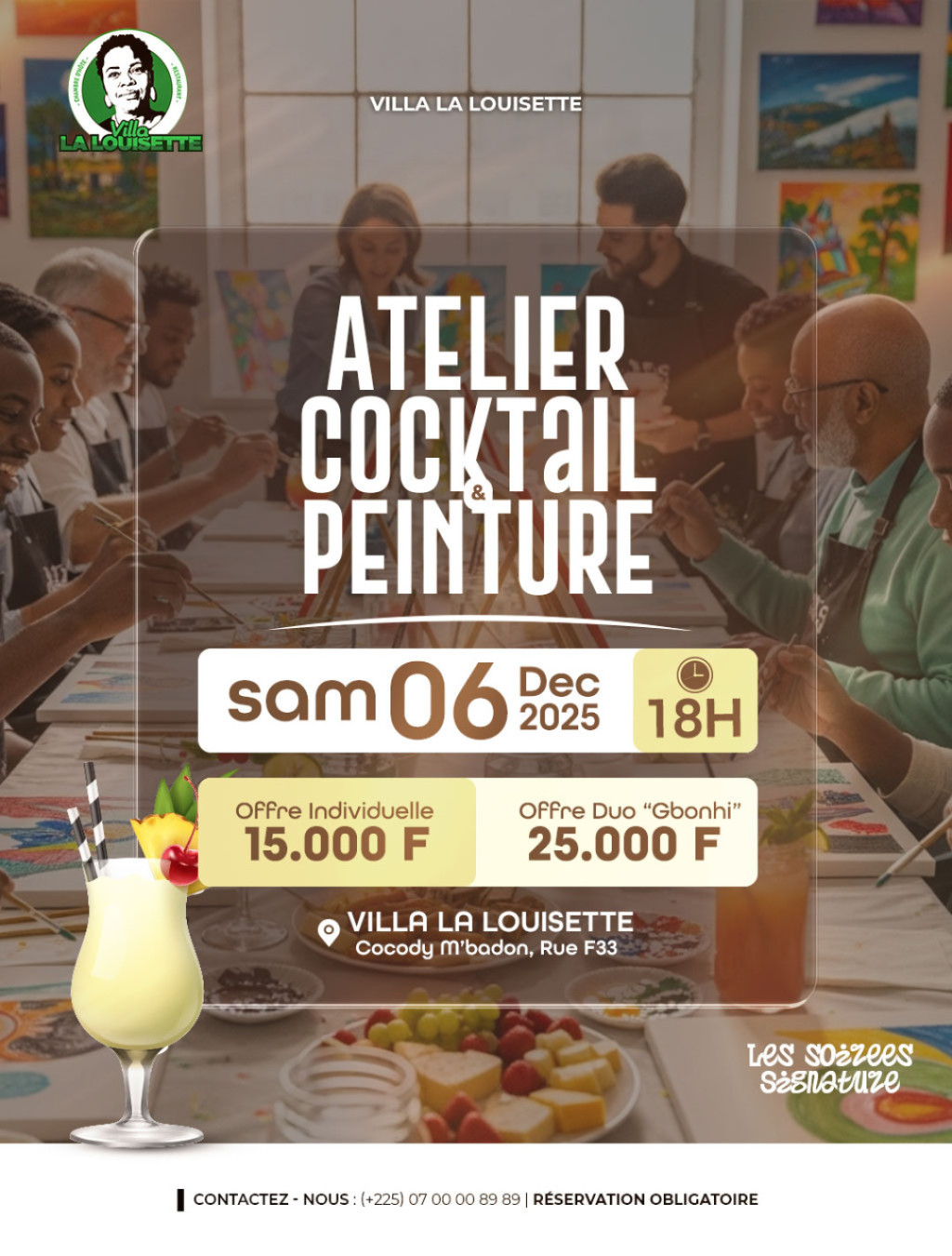 LES SOIRÉES SIGNATURE : Atelier Cocktail & peinture