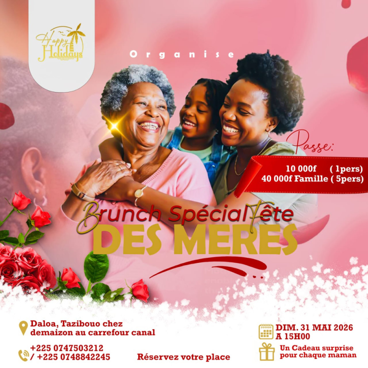 BRUNCH SPÉCIAL FÊTE DES MÈRES